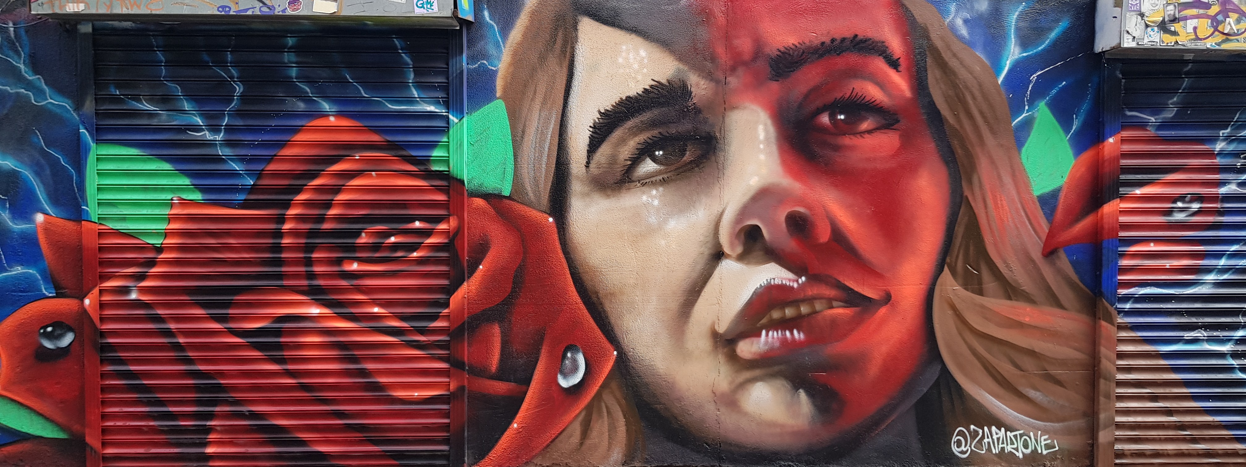 Expressive portrait mural showcasing photorealistic spray paint technique on a Dublin wall by ZAP Art
